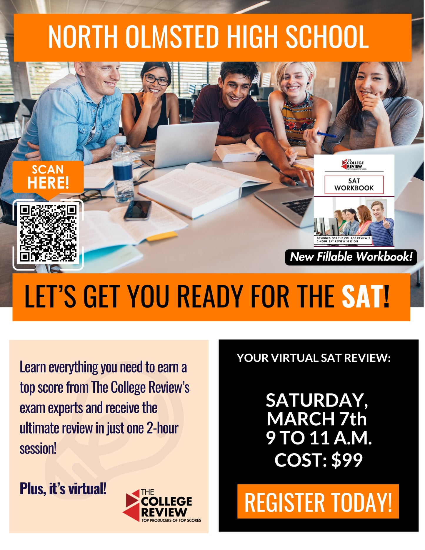 North Olmsted High School SAT 2-Hour Virtual Prep: March 7th 2026 9-11am