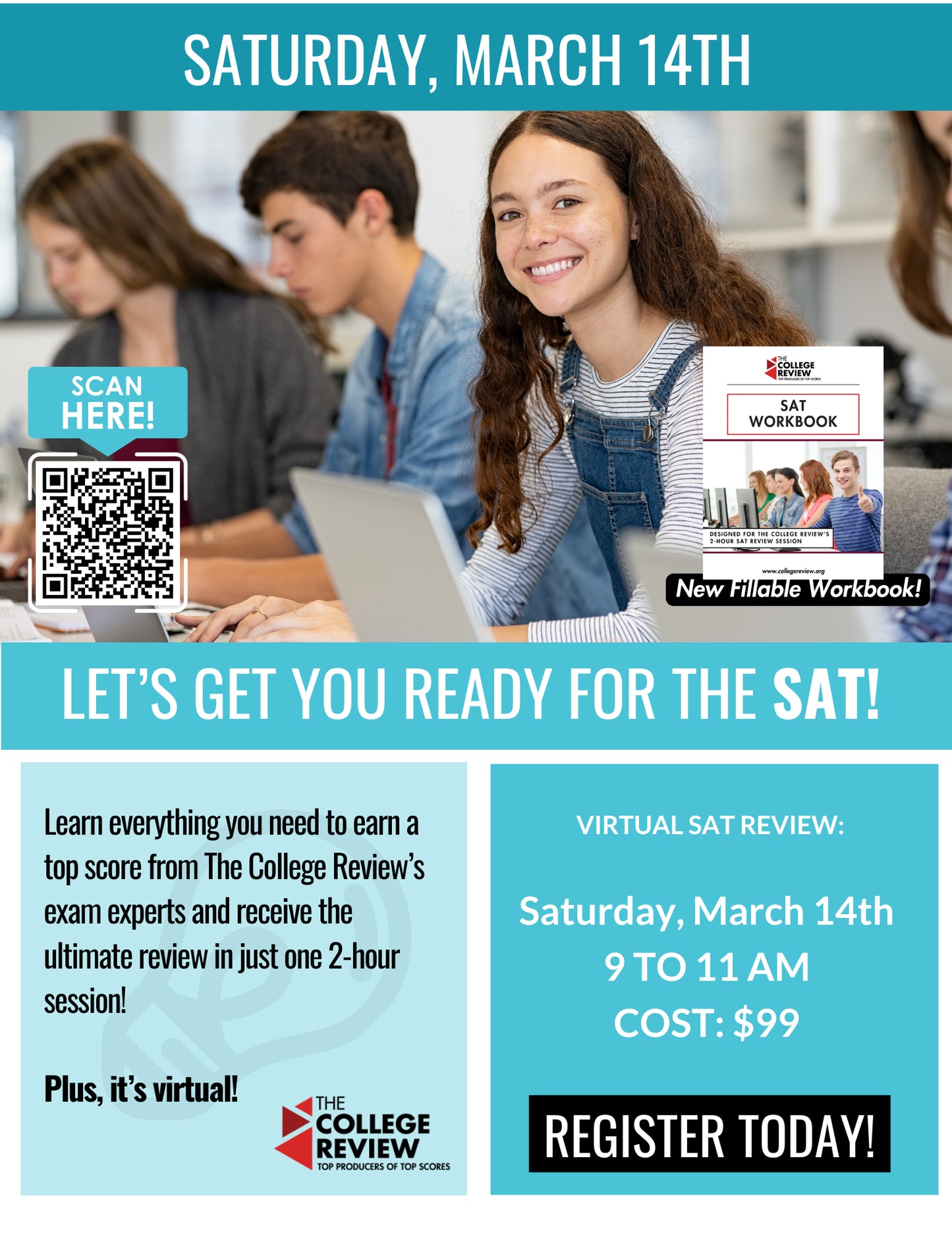 Revere High School SAT 2-Hour Virtual Review Session: March 14th, 2026 9-11am