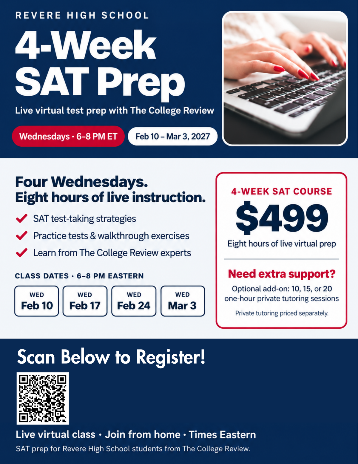 Revere High School: SAT 4 Week Virtual Prep