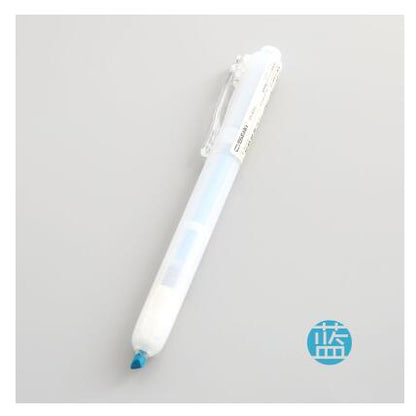 A blue highlighter marker