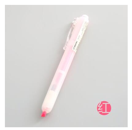 A pink highlighter marker