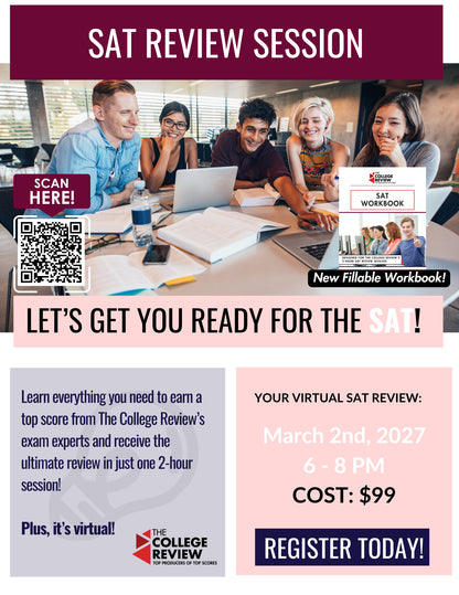 SAT 2-Hour Virtual Prep: March 2nd 2027 9-11am