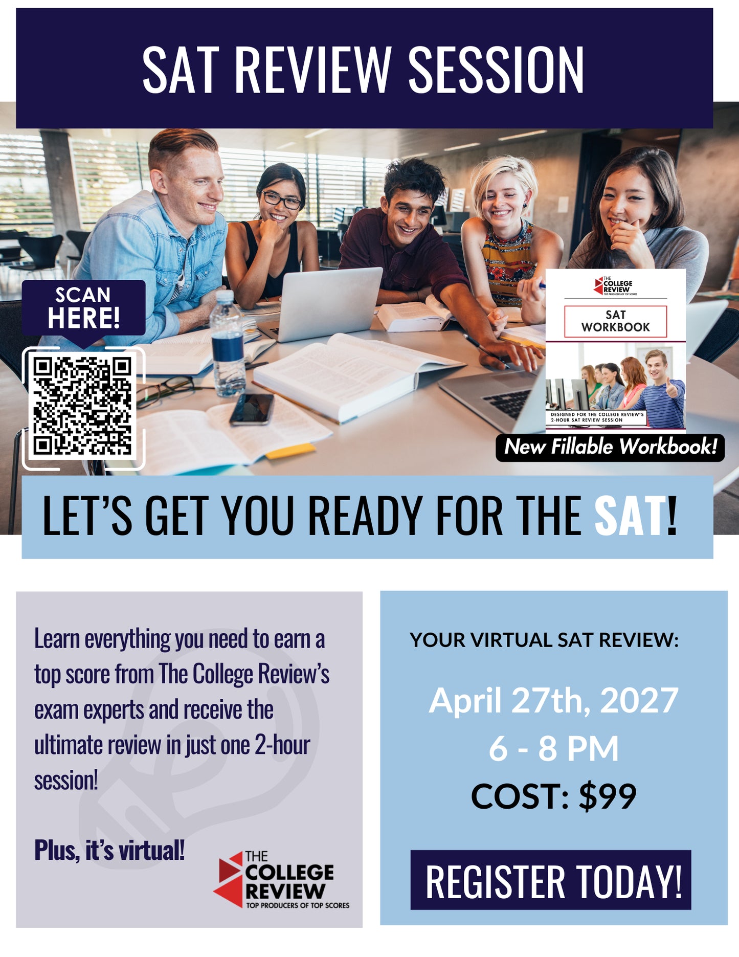 SAT 2-Hour Virtual Prep: April 27th 2027 9-11am