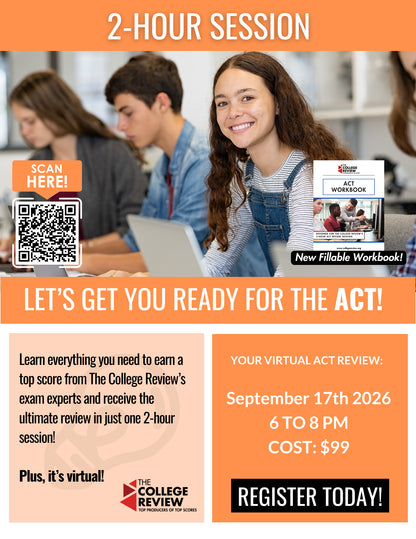 ACT 2-Hour Virtual Prep: September 17th 2026 6-8pm