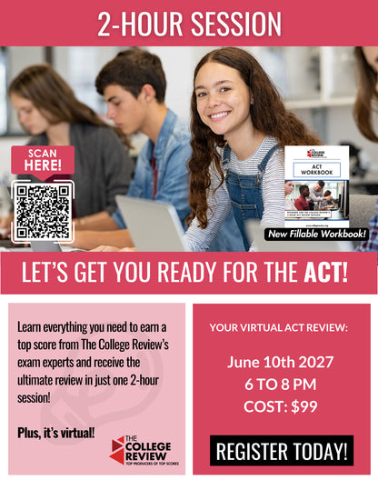 ACT 2-Hour Virtual Prep: June 10th 2027 6-8pm
