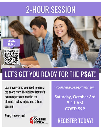 PSAT 2-Hour Virtual Prep: October 3rd 2026 9-11am
