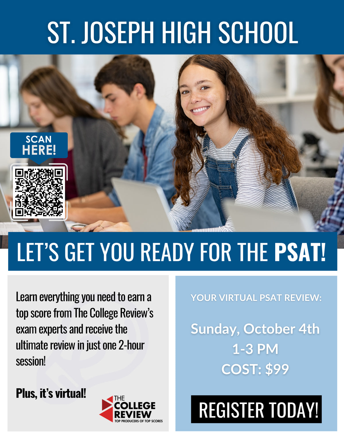 St. Joseph High School PSAT 2-Hour Virtual Prep: October 4th 2026 1-3pm