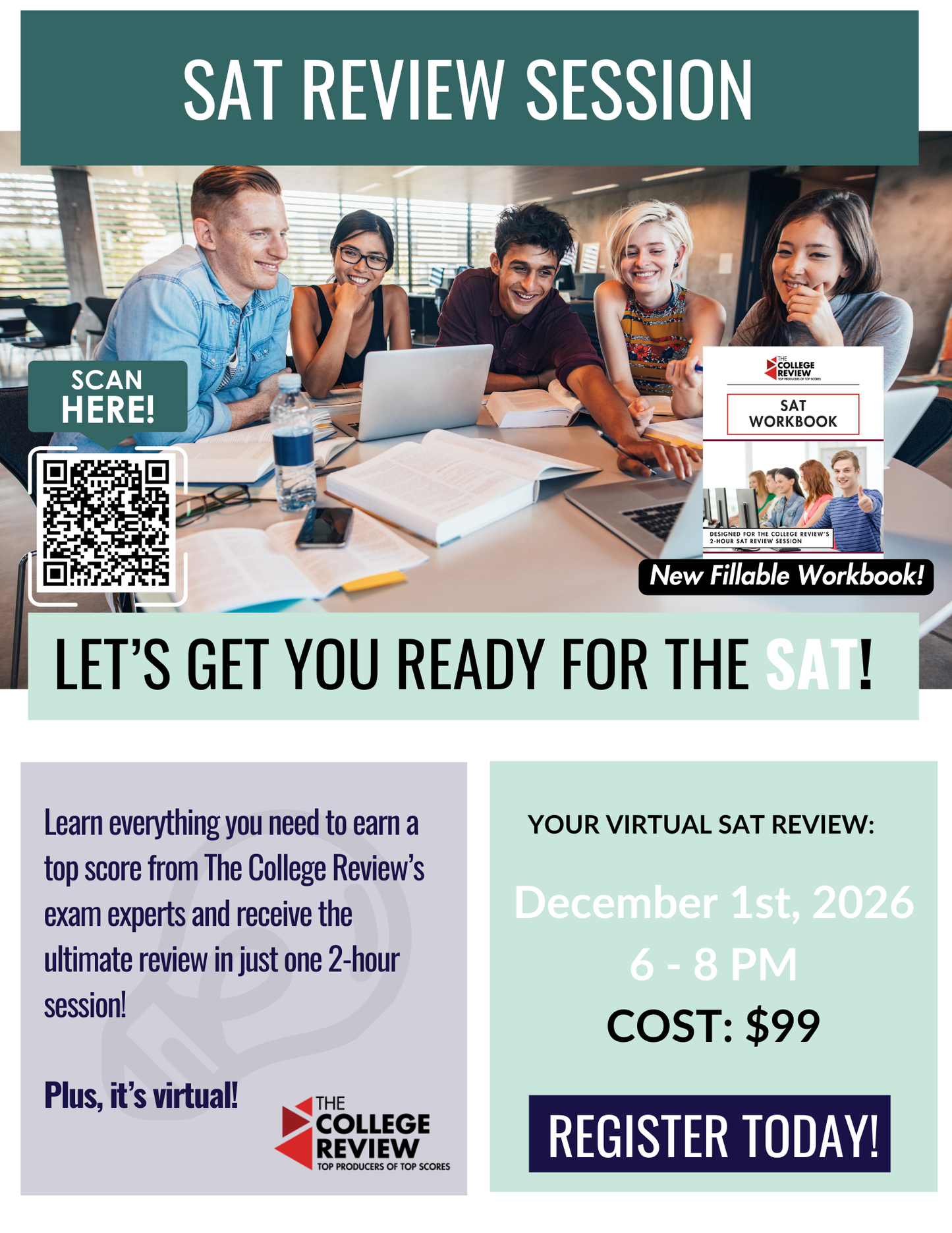 SAT 2-Hour Virtual Prep: December 1st 2026 9-11am