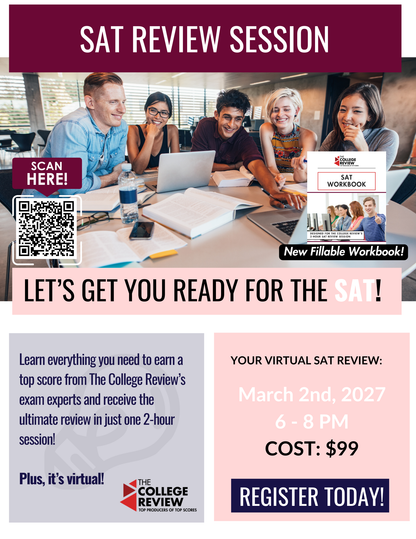 SAT 2-Hour Virtual Prep: March 2nd 2027 9-11am