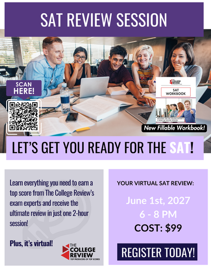 SAT 2-Hour Virtual Prep: June 1st 2027 9-11am