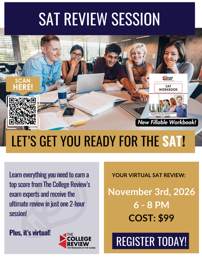 SAT 2-Hour Virtual Prep: November 3rd 2026 9-11am