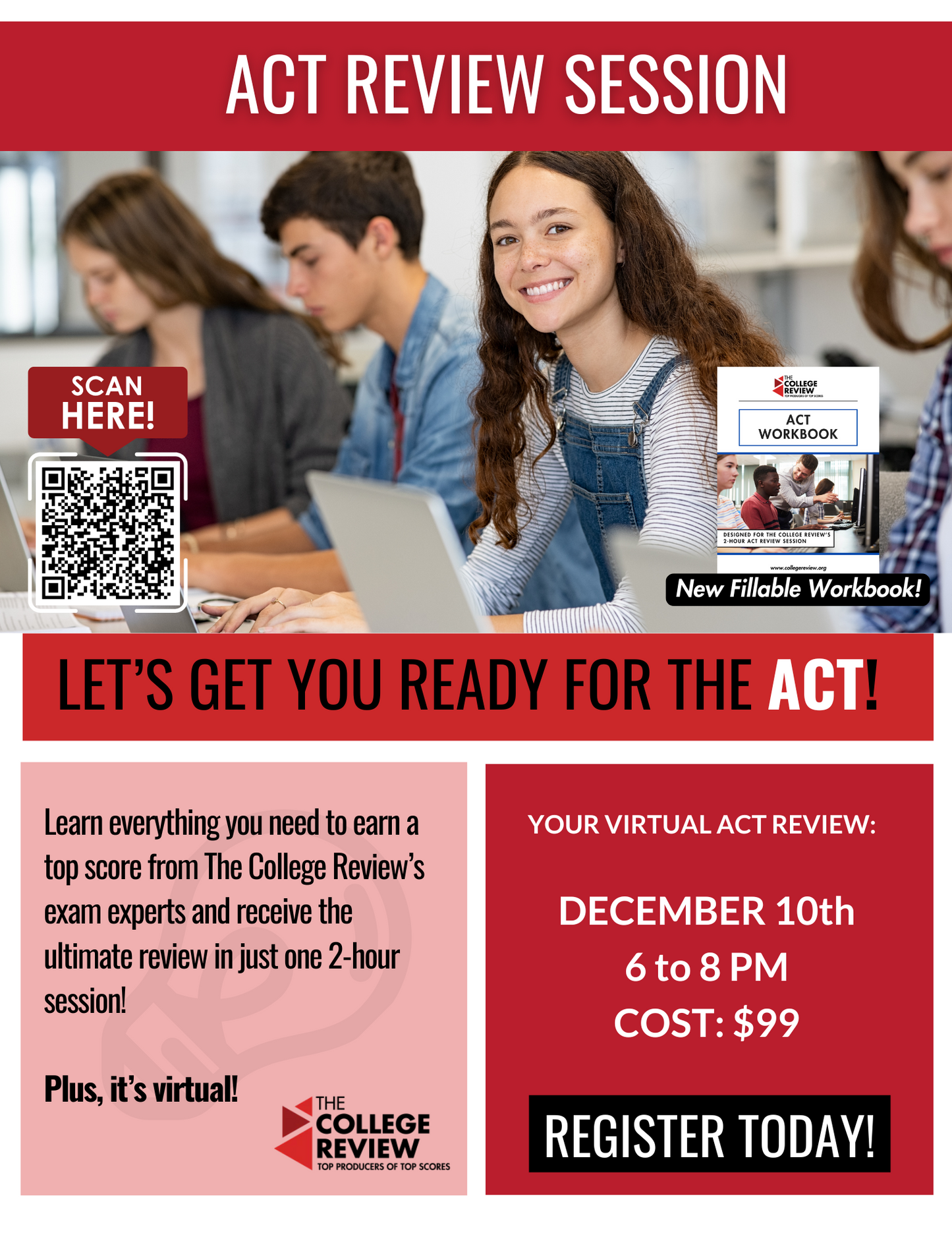 ACT 2-Hour Virtual Prep:  December 10th, 2024, 6 - 8 pm EST