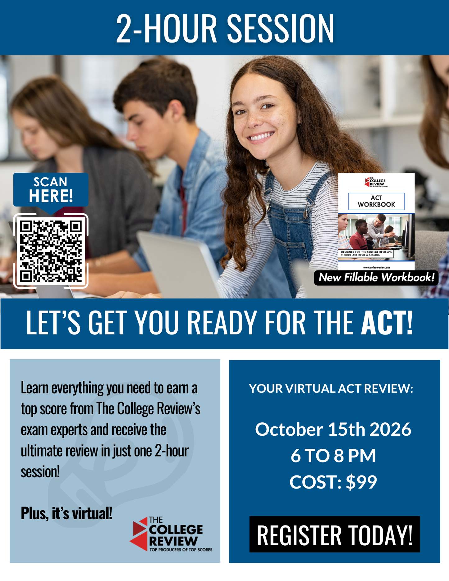 ACT 2-Hour Virtual Prep: October 15th 2026 6-8pm