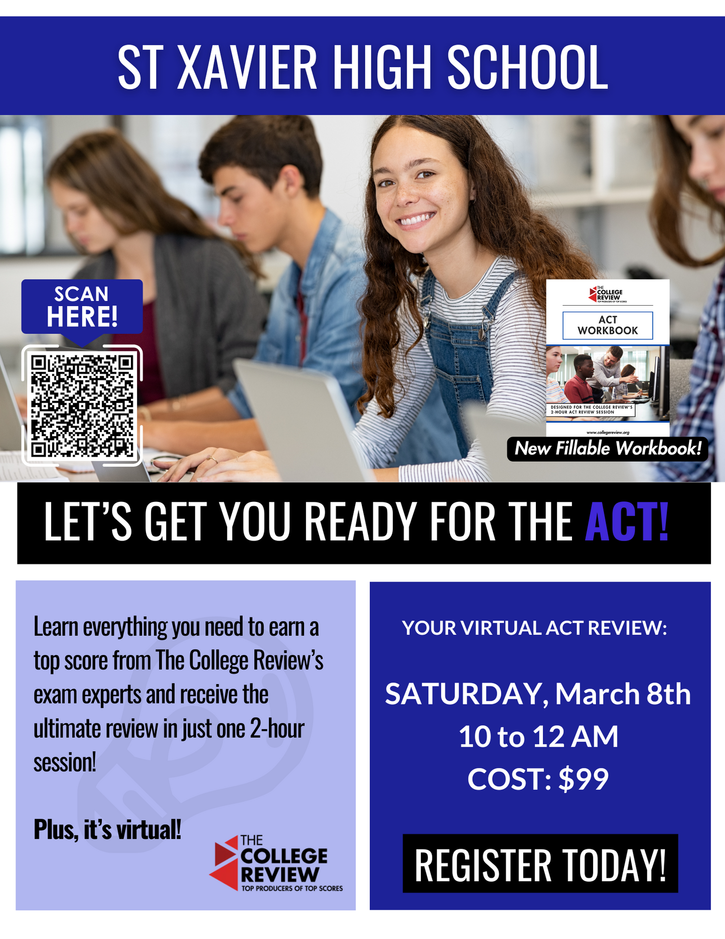 ACT 2-Hour Virtual Prep: St Xavier High School, March 8th, 2025, 10am-12pm EST