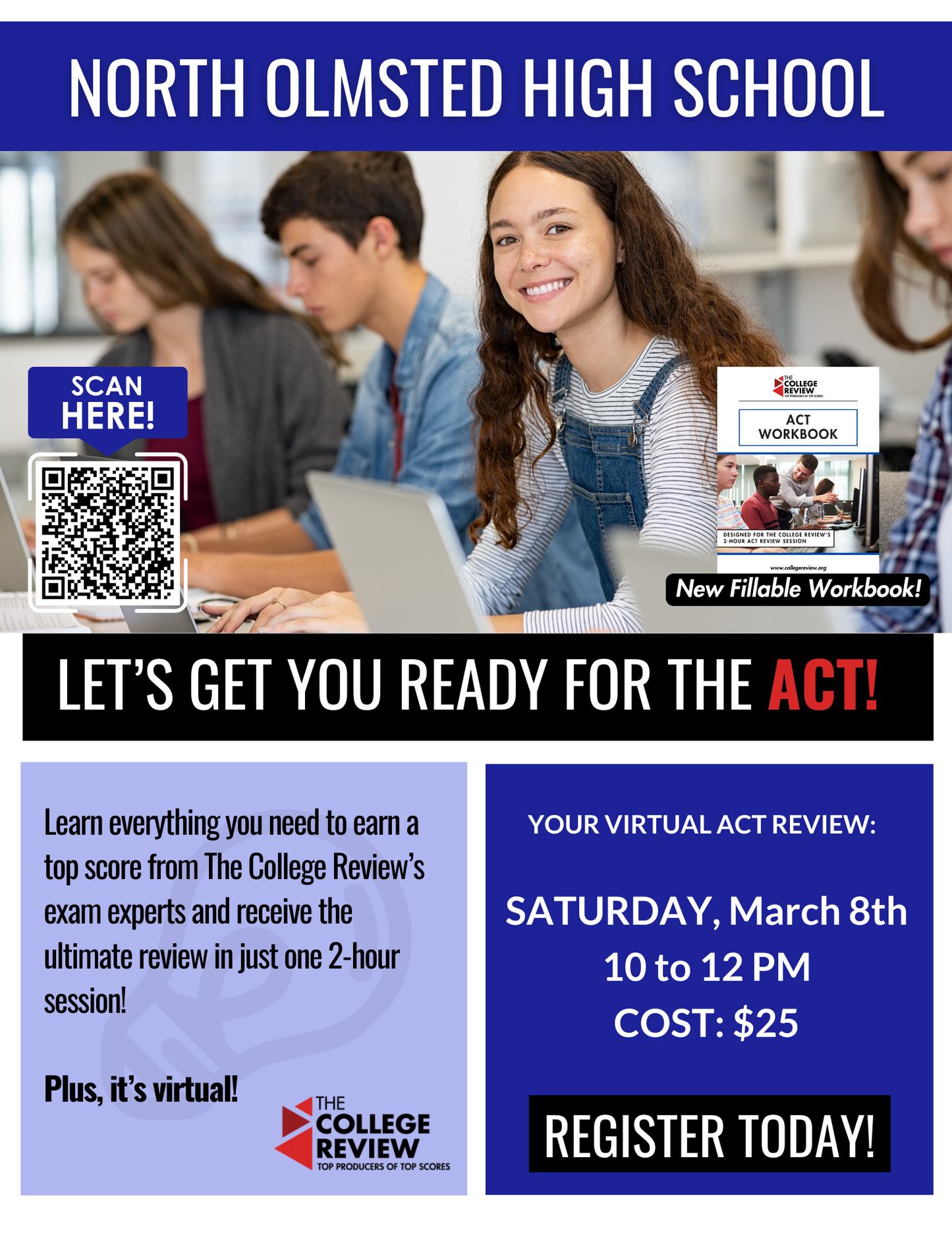 ACT 2-Hour Virtual Prep: North Olmsted, March 8th, 2025, 10-12pm EST