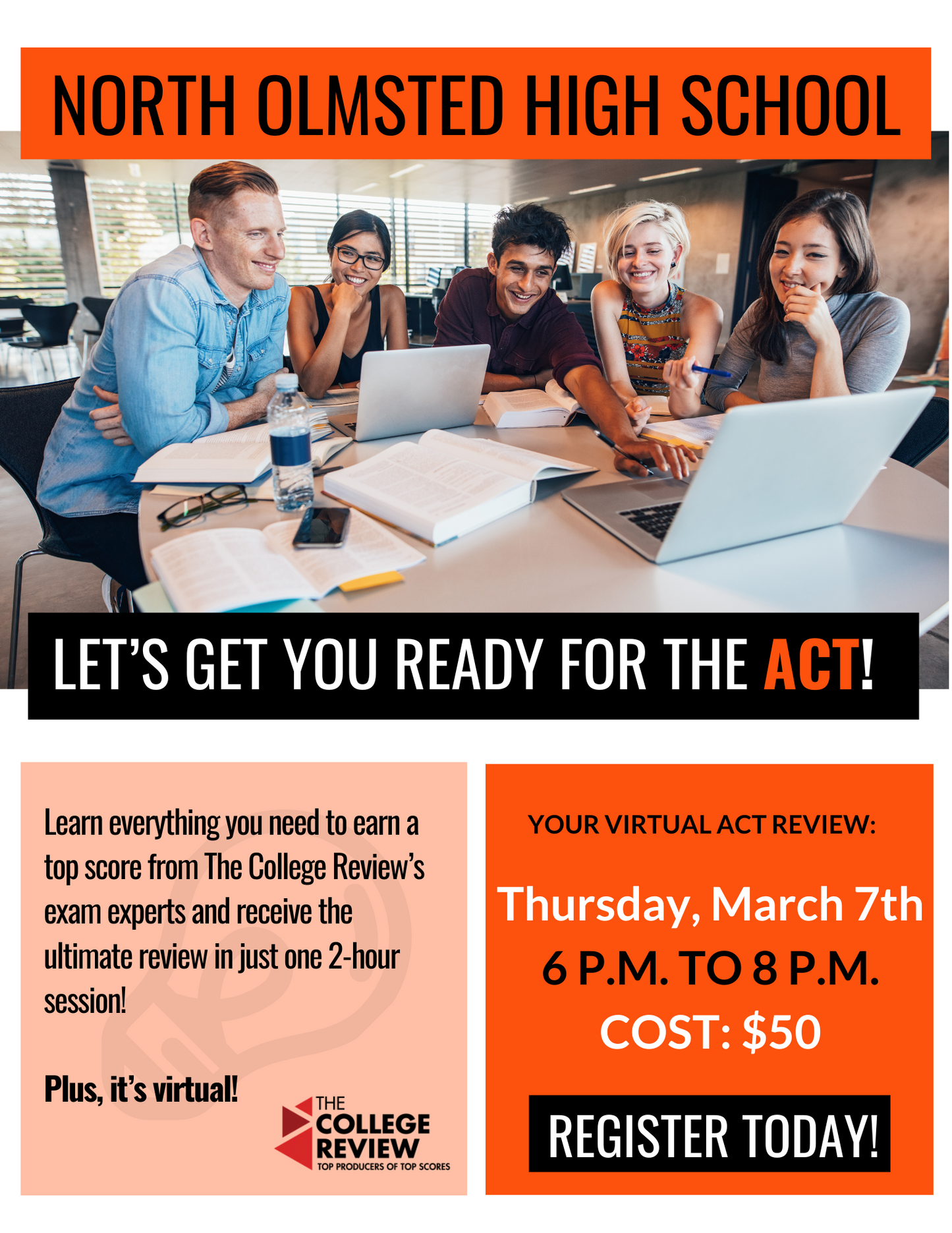 ACT 2-Hour Virtual Prep: North Olmsted, March 7th, 2024, 6-8pm EST