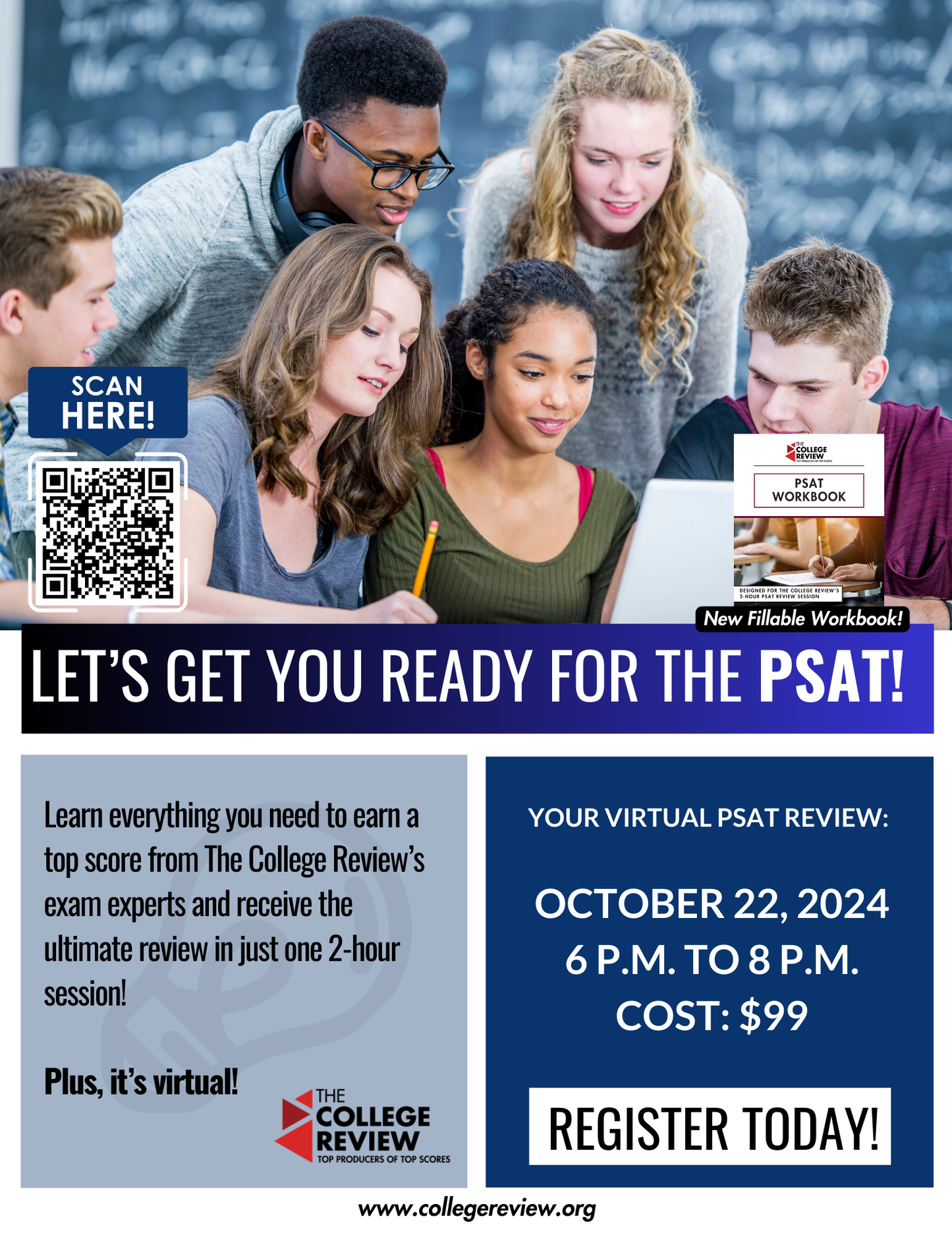 PSAT 2-Hour Virtual Prep: October 22nd, 2024, 6-8pm