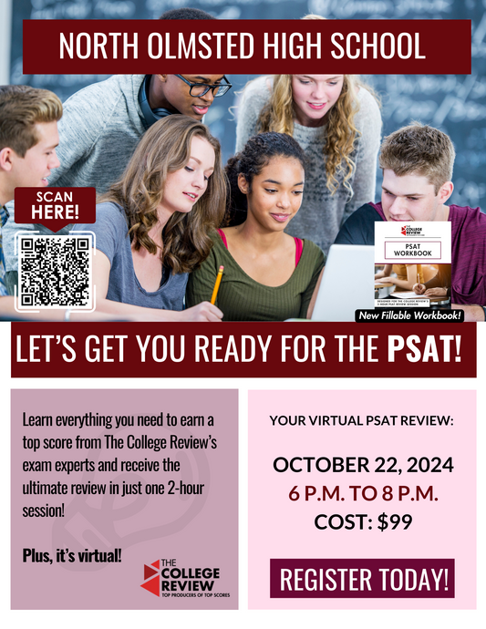 PSAT 2-Hour Virtual Prep: North Olmsted October 22nd, 2024, 6-8pm