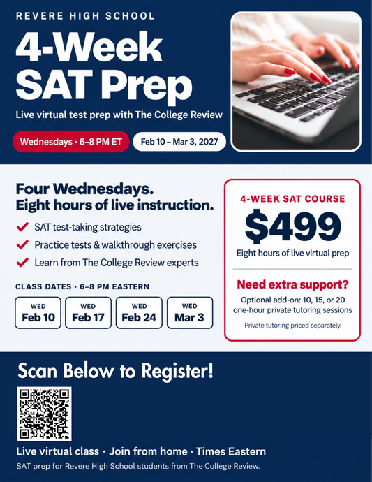 Revere High School: SAT 4 Week Virtual Prep