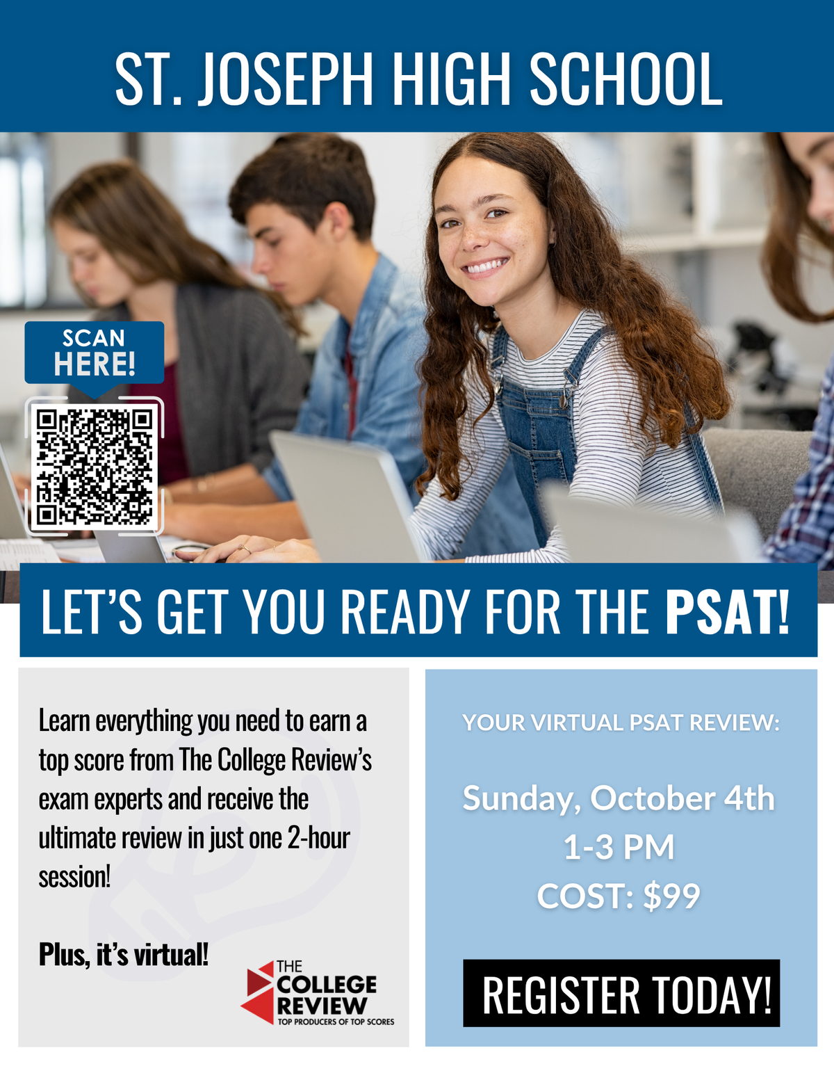 St. Joseph High School PSAT 2-Hour Virtual Prep: October 4th 2026 1-3pm